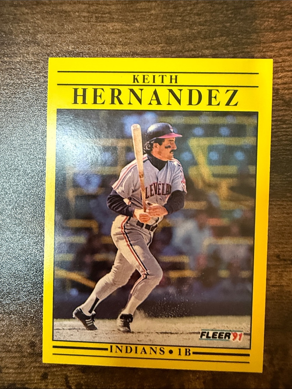 Keith Hernandez 1991 Fleer Baseball Card - Yellow Border